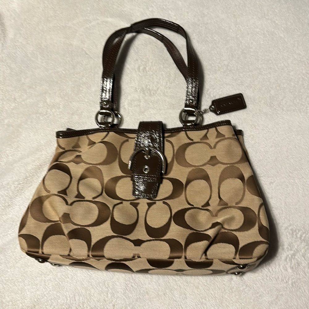 Coach SoHo Signature Carryall F19253 handbag purse